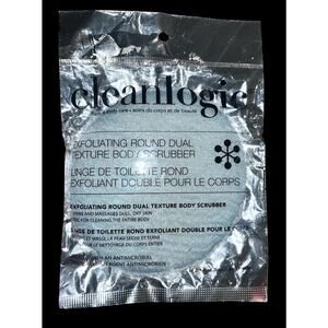 CLEAN LOGIC EXFOLIATING BODY SCRUBBER ROUND DUAL TEXTURE